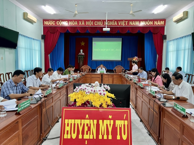 Ngân hàng CSXH huyện Mỹ Tú sơ kết hoạt động 9 tháng năm 2023