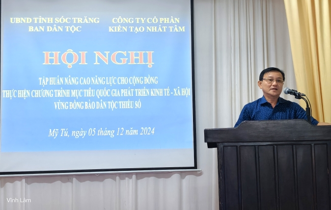 Hội nghị tập huấn nâng cao năng lực cho cộng đồng triển khai thực hiện Chương trình mục tiêu quốc gia phát triển KT-XH vùng đồng bào dân tộc thiểu số trên địa bàn tỉnh Sóc Trăng năm 2024