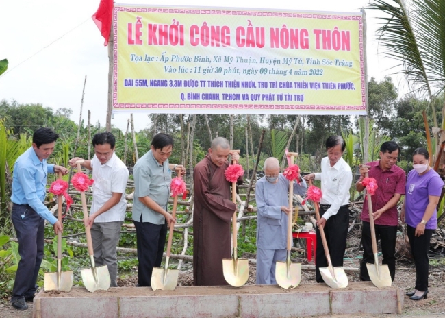 Mỹ Thuận khởi công xây dựng cầu nông thôn ấp Phước Bình