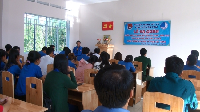 Cụm Lê Văn Tám tổ chức lễ ra quân chiến dịch tình nguyện mùa hè năm 2019