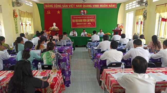 Chi bộ Trường tiểu học Long Hưng B tổ chức Đại hội Đảng viên lần thứ IX nhiệm kỳ 2022-2025