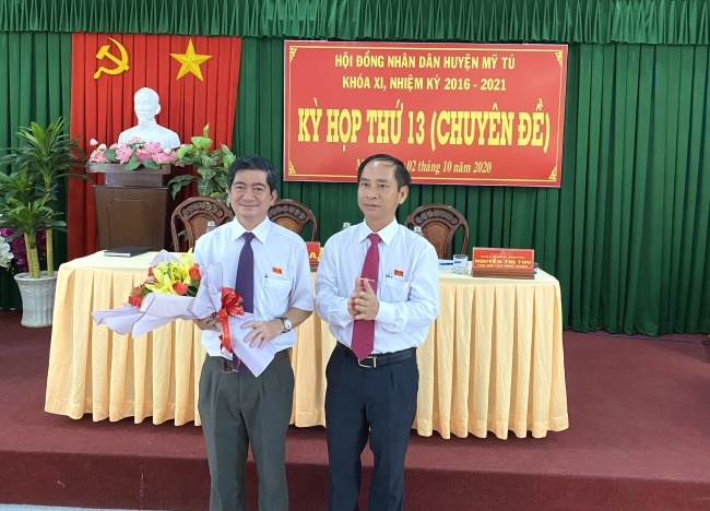 Ông Nguyễn Việt Phú – trúng cử chức danh Chủ tịch UBND huyện Mỹ Tú khoá XI nhiệm kỳ 2016- 2021