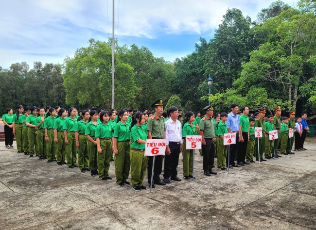 Tỉnh đoàn Hành trình giáo dục truyền thống tại Khu Căn cứ Tỉnh ủy Rừng tràm Mỹ Phước