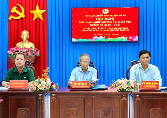 Ban Chấp hành Hội Cựu chiến binh huyện Mỹ Tú Sơ kết 6 tháng đầu năm 2025
