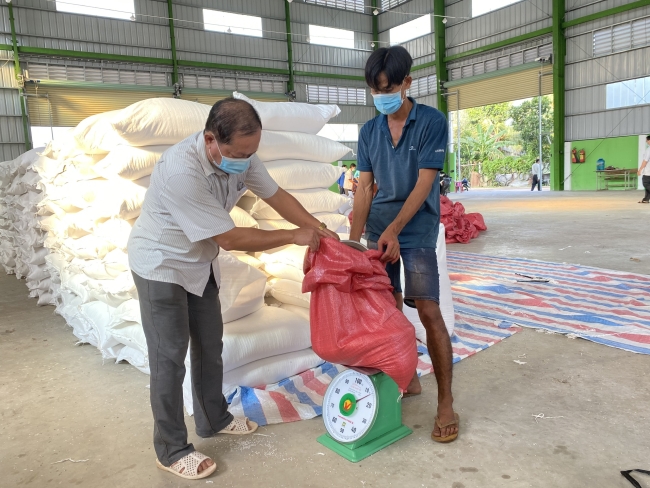 Mỹ Hương cấp, phát hơn 33.700 kg gạo (đợt 2) cho hộ nghèo,  hộ khó khăn do ảnh hưởng dịch Covid-19