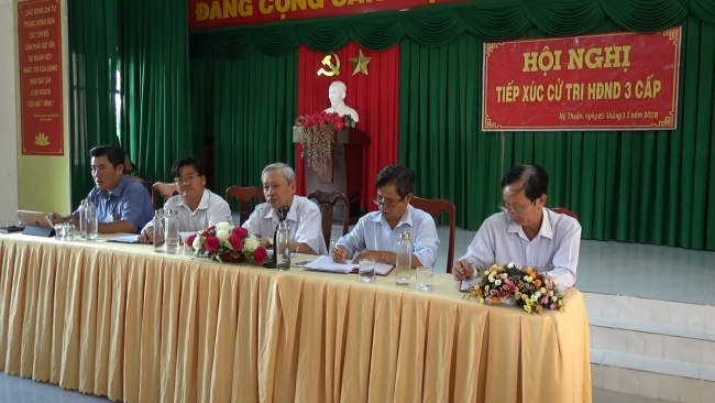 Đại biểu hội đồng nhân dân 3 cấp tiếp xúc cử tri xã Mỹ Thuận