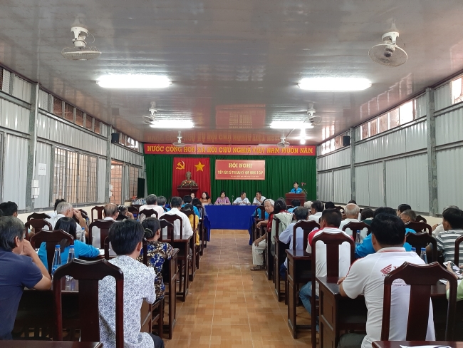 HĐND 3 cấp tiếp xúc cử tri thị trấn Huỳnh Hữu Nghĩa sau kỳ họp HĐND huyện