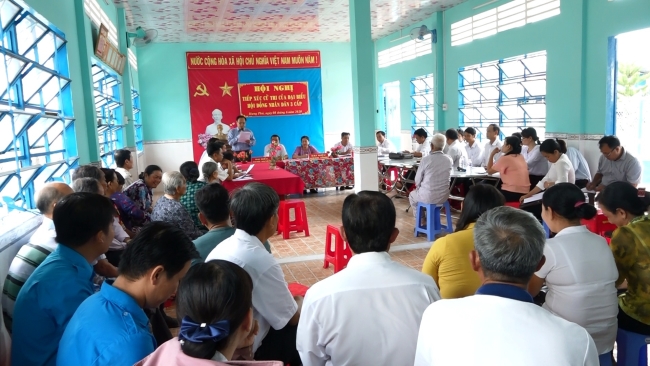 Đại biểu hội đồng nhân dân 3 cấp tiếp xúc cử trị xã Hưng Phú